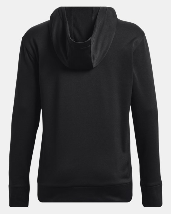 Women's Armour Fleece® Left Chest Hoodie, Black, pdpMainDesktop image number 5